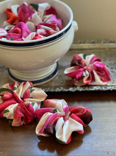 Large Silk Scrunchie, Bisque