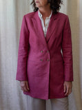 Carla Coat, Pink Linen