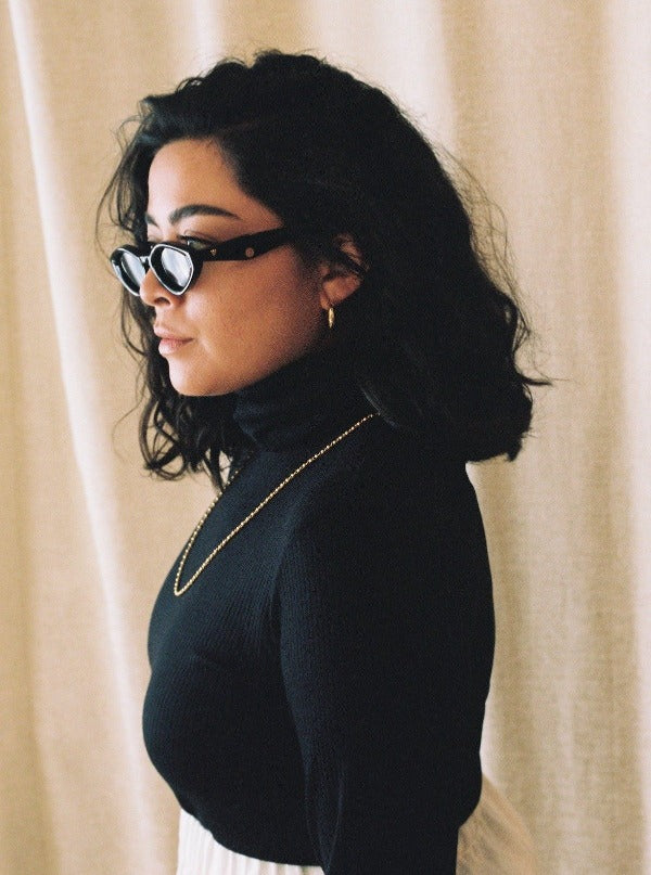 Fylde Rollneck, Rib Knit Black