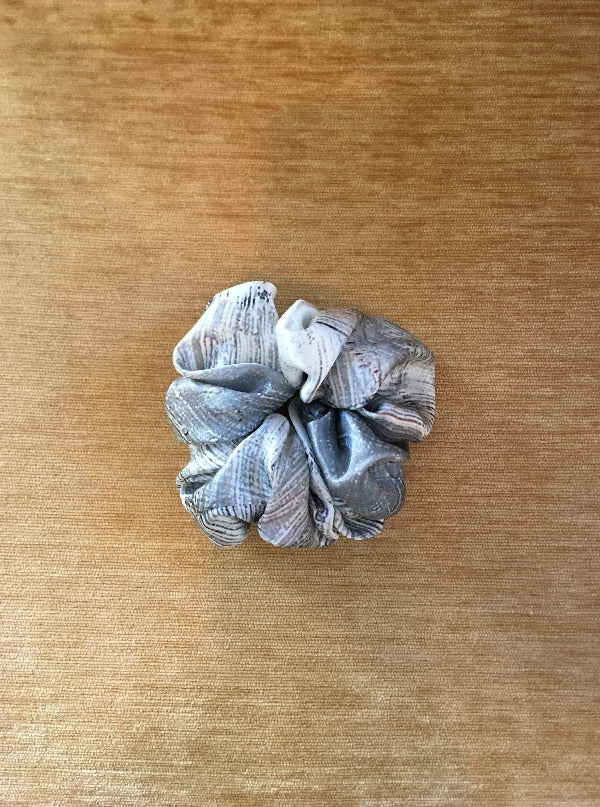 Medium Silk Scrunchie, Brush Print
