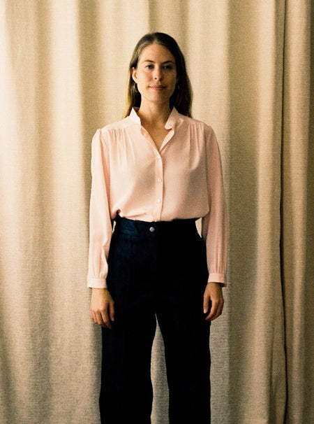 Large Silk Scrunchie, Bisque