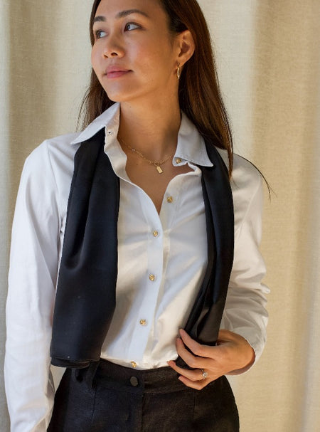 Large Silk Scrunchie, Bisque