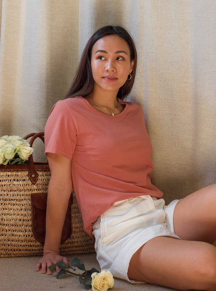 Vida Organic Cotton Tee, with the Brocante Shorts