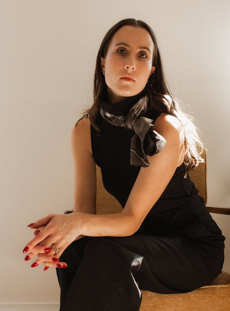 Large Silk Scrunchie, Bisque