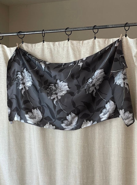 Ava Silk Scarf, Midnight Bloom