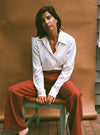 Inez Blouse with the Mae Pant in rust