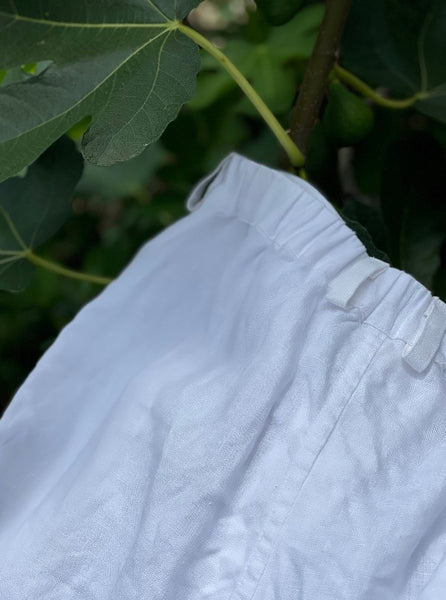 Farm to Table Unisex Pants, White, back detail