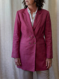 Carla Coat, Pink Linen
