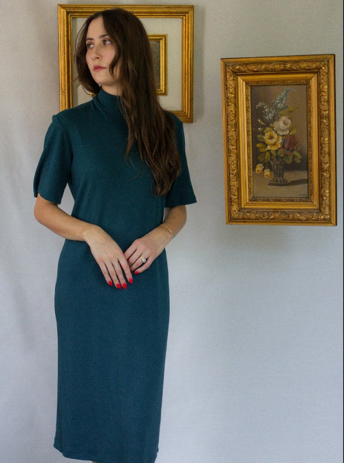Carla Mockneck Dress, Pine