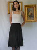 Mary's Favorite Skirt in Mocha, with the Jane Tank in Beige