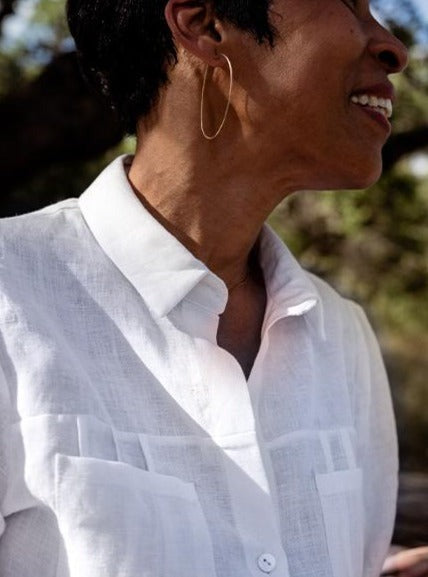 The Camille Shirt, close up
