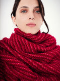 Handwoven Wrap, Red Texture