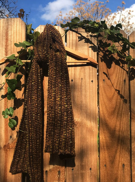 Handwoven Scarf, Brown Multi