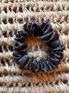 Small Silk Scrunchie, Graphite