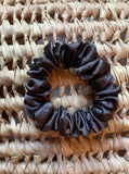 Small Silk Scrunchie, Graphite
