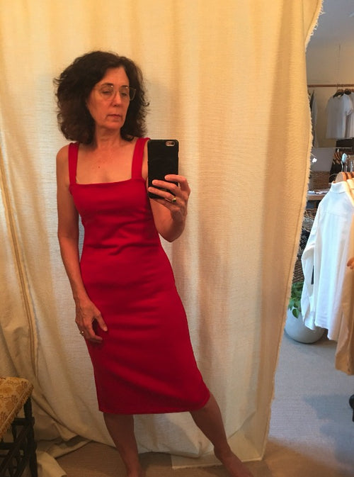 Jane Tank Dress, red