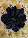 Large Silk Scrunchie, Black